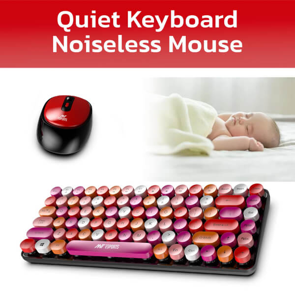 Ant Esports WKM33 Wireless Keyboard and Mouse Combo (Cherry Red)